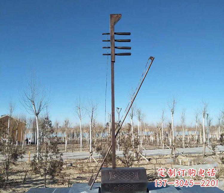 大同铜雕二胡景观雕塑