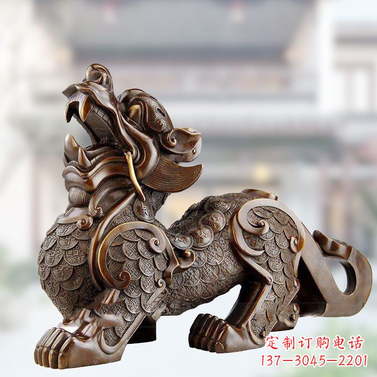 大同铜雕仿古辟邪貔貅