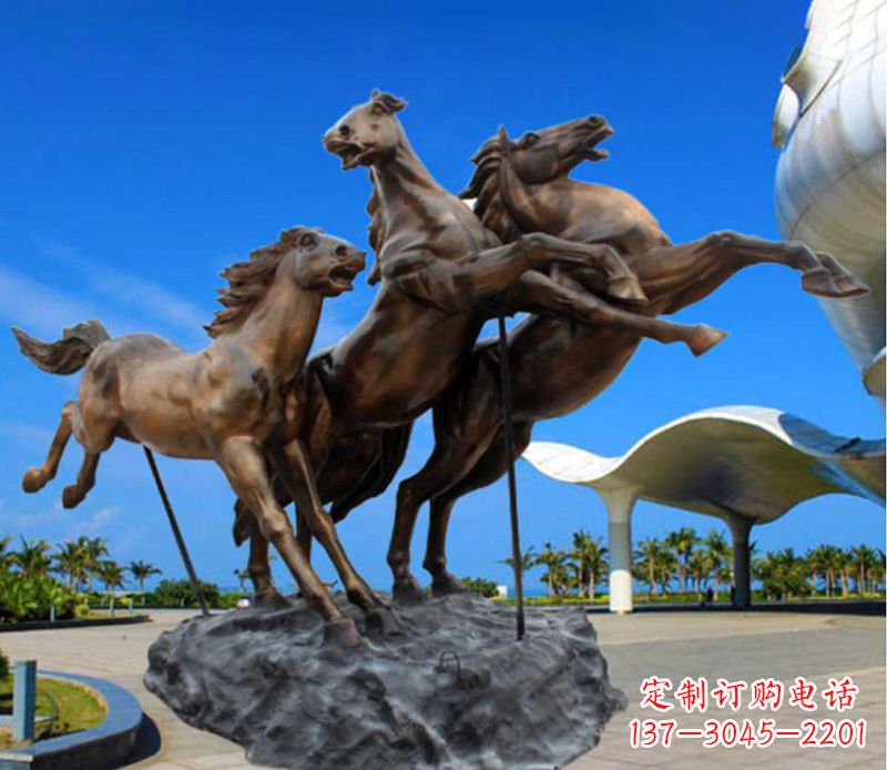 大同铜雕飞马广场动物雕塑