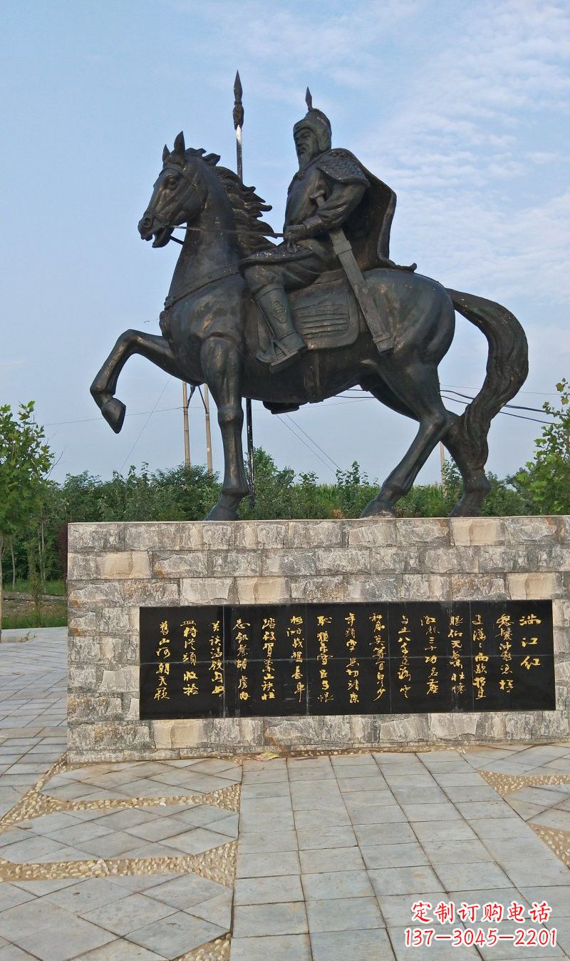 大同铜雕古代名人岳飞