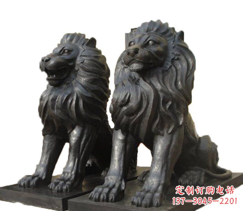 大同铜雕古代神兽狮子雕塑