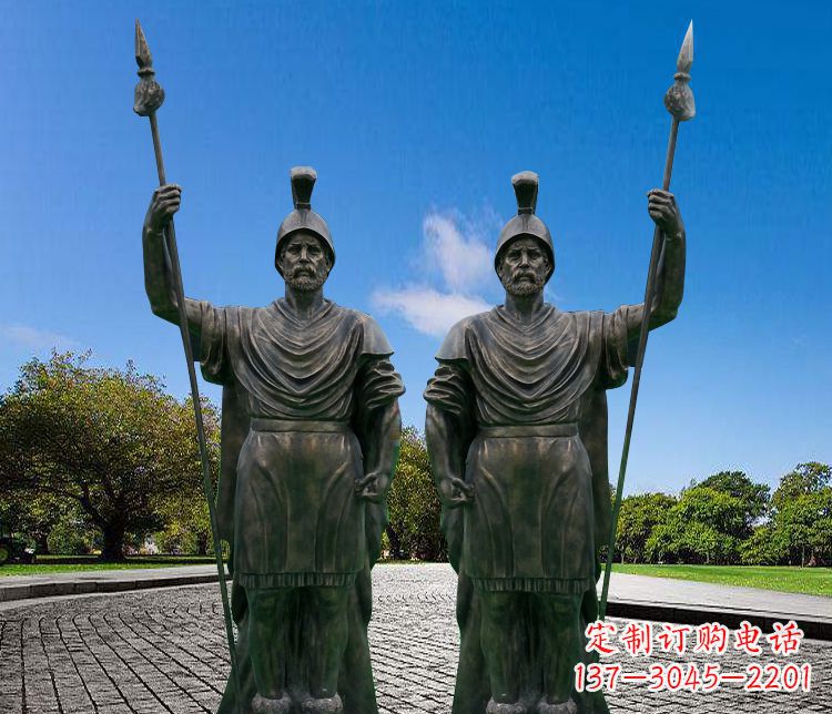 大同铜雕古罗马战士人物