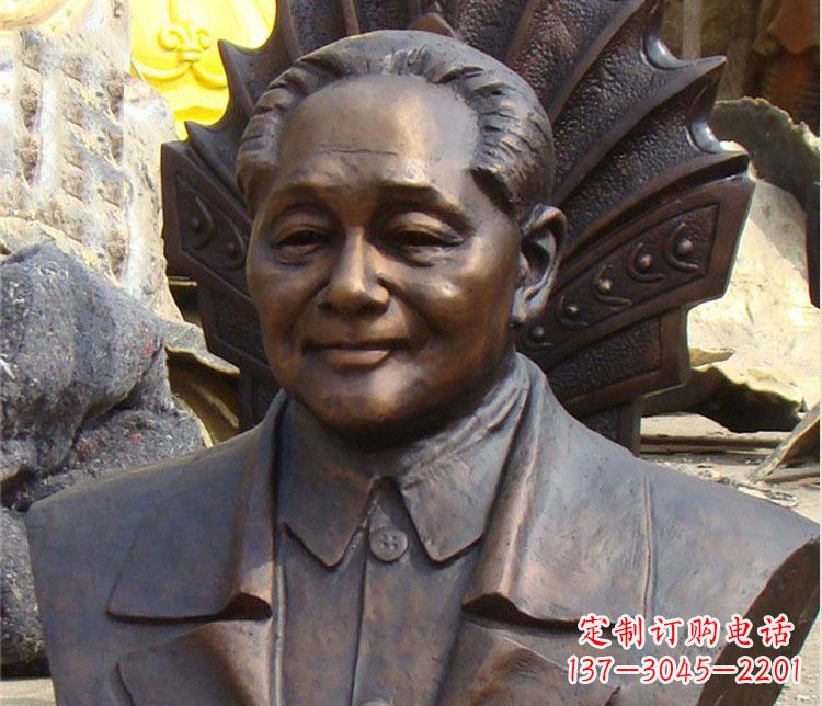 大同铜雕广场邓小平肖像雕塑