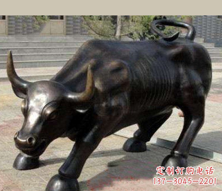 大同铜雕广场华尔街动物牛