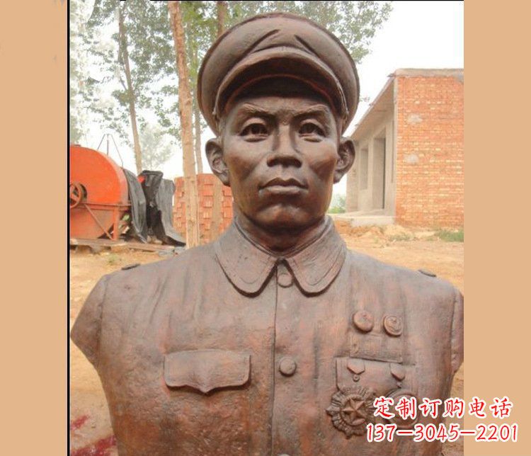 大同铜雕广场军人胸像雕塑