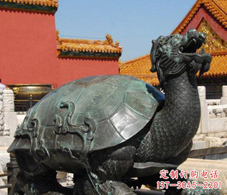 大同铜雕广场龙龟动物雕塑
