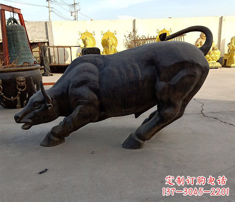 大同铜雕广场水牛动物雕塑 (2)