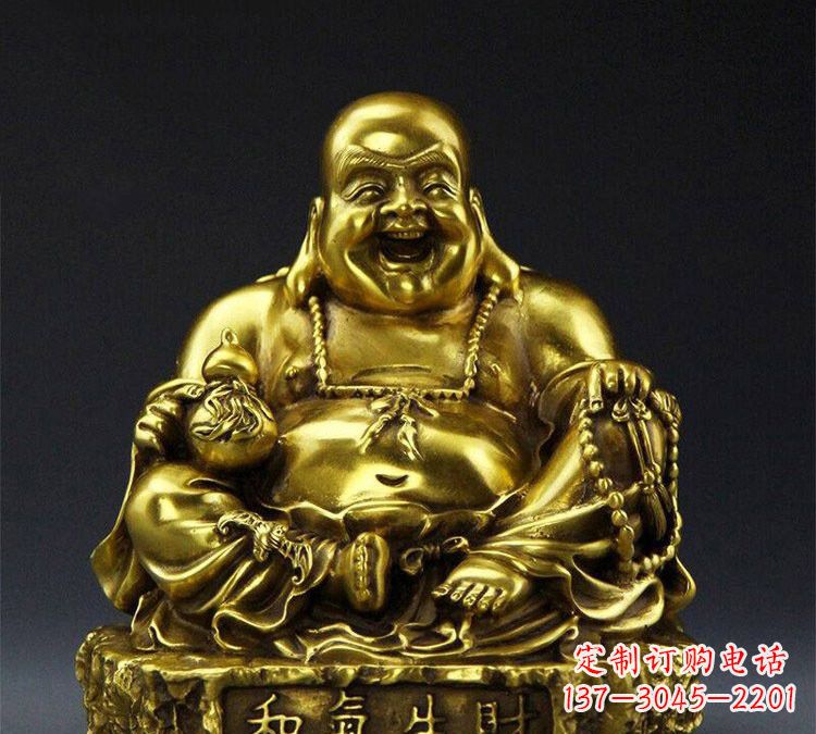 大同铜雕和气生财弥勒佛