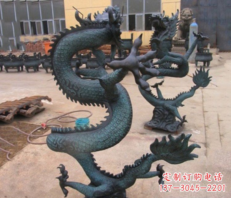 大同铜雕户外装饰神龙雕塑摆件