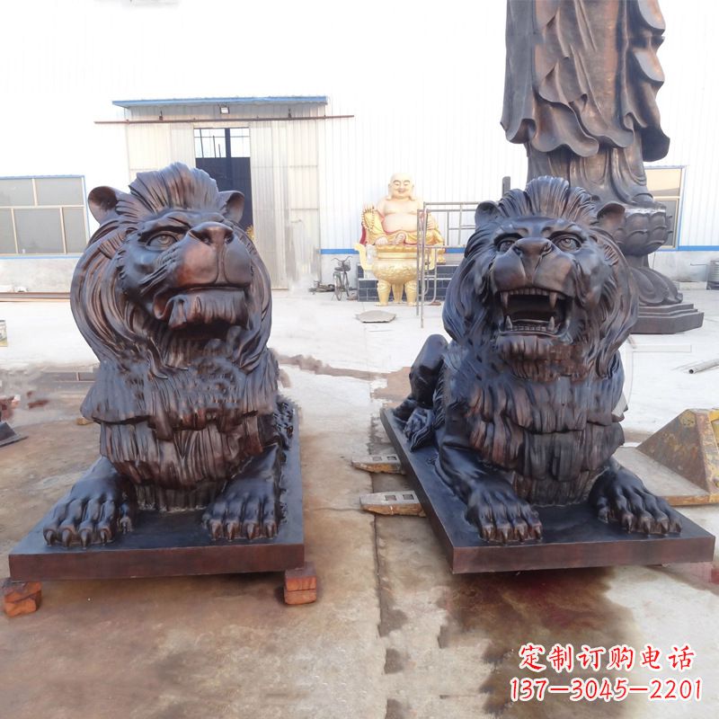 大同铜雕汇丰狮子雕塑