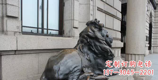 大同铜雕汇丰卧姿狮子