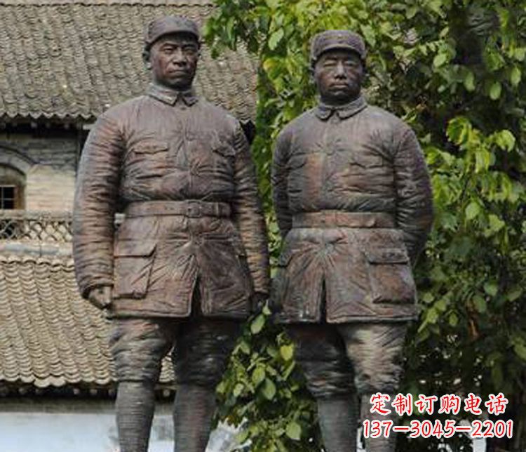 大同铜雕解放军战士人物雕塑