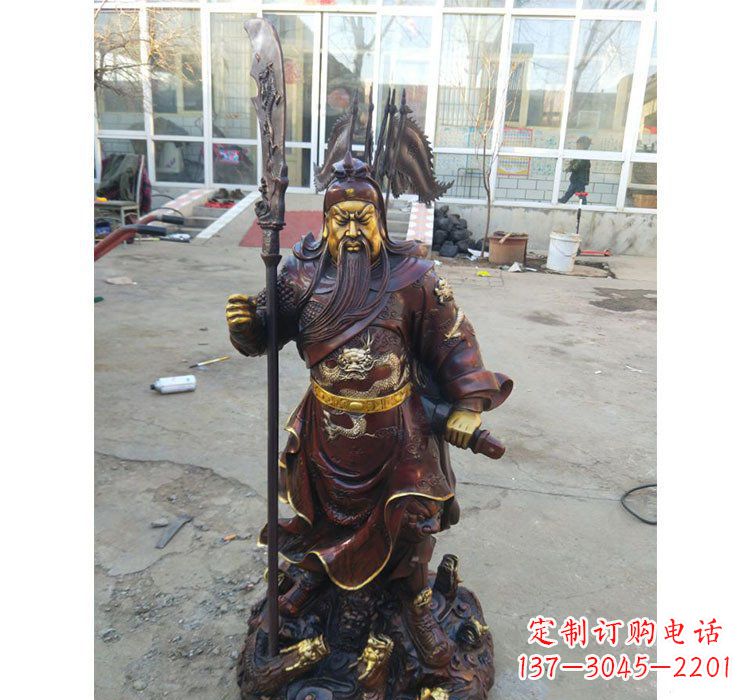 大同铜雕九龙关公