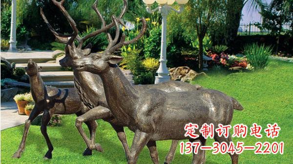 大同铜雕鹿公园动物雕塑