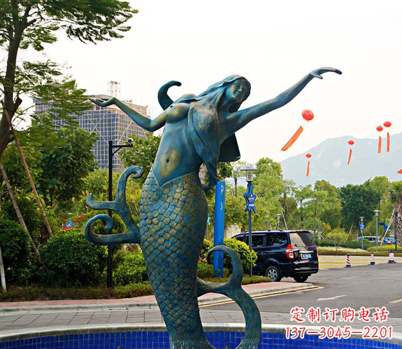 大同铜雕美人鱼