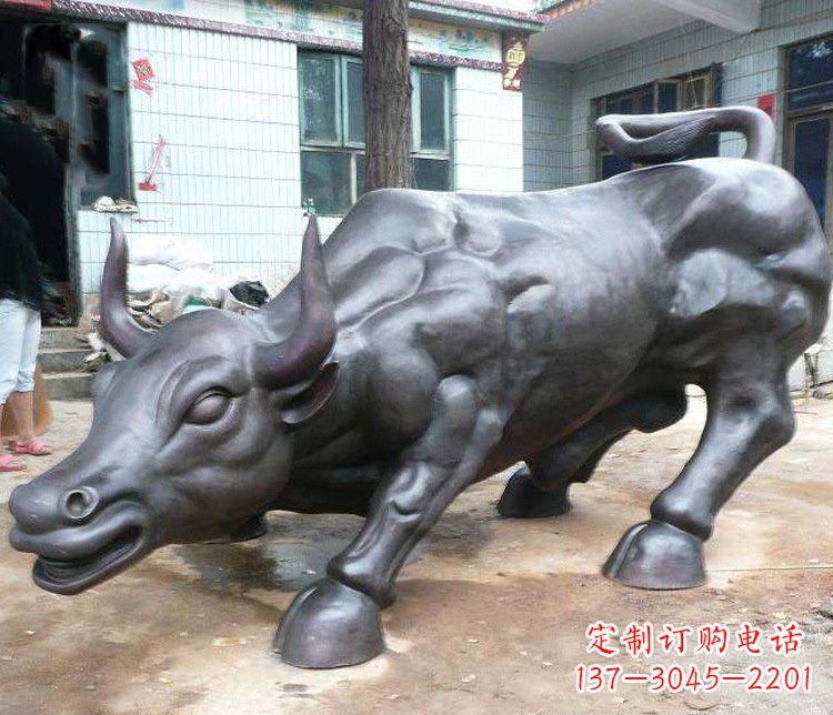 大同铜雕牛广场动物景观摆件 (3)