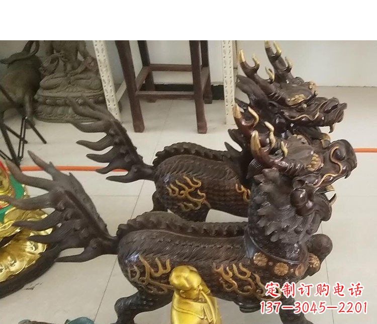 大同铜雕麒麟招财雕塑