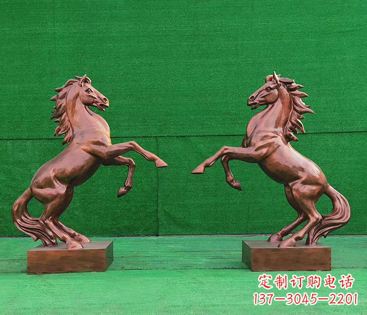 大同铜雕企业马到成功立马