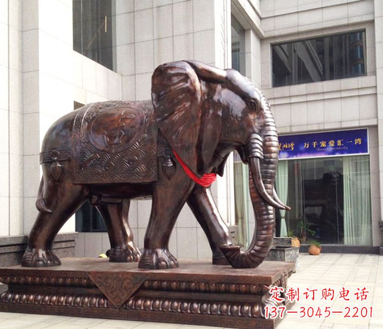 大同铜雕企业招财大象