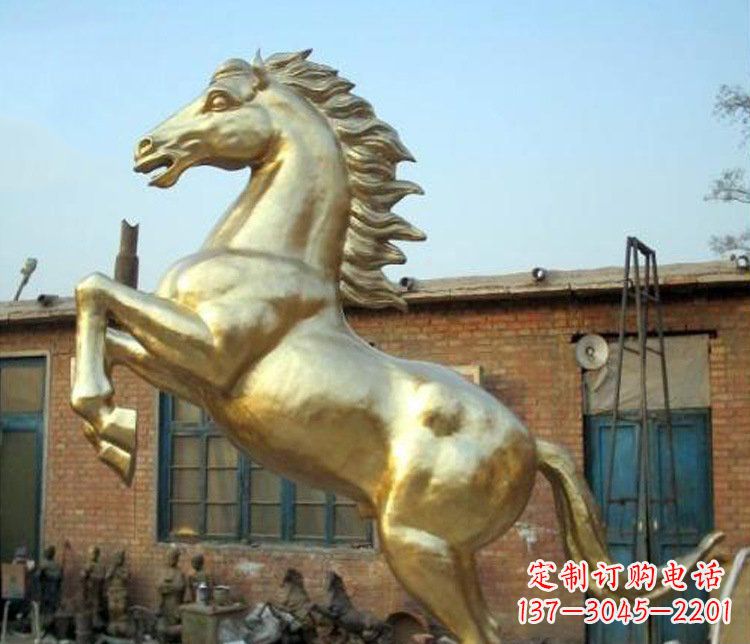 大同铜雕室商场招财动物马雕塑