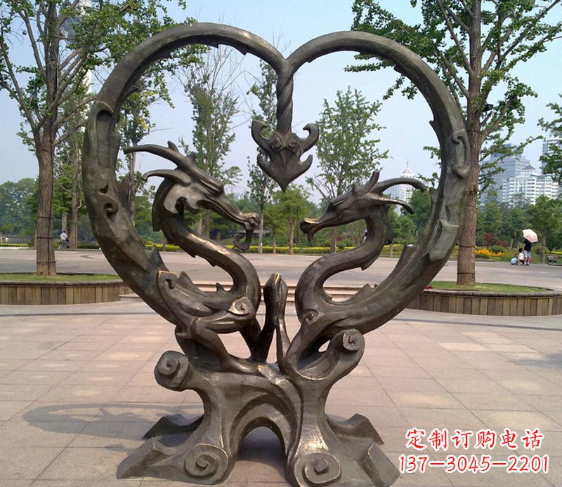 大同铜雕双龙戏珠