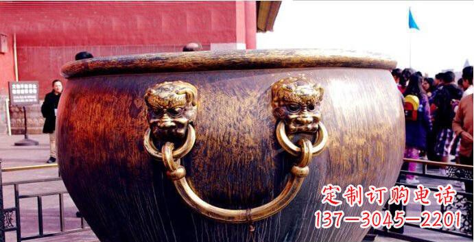 大同铜雕水缸寺庙景观雕塑