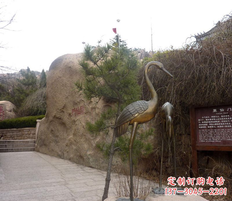 大同铜雕仙鹤