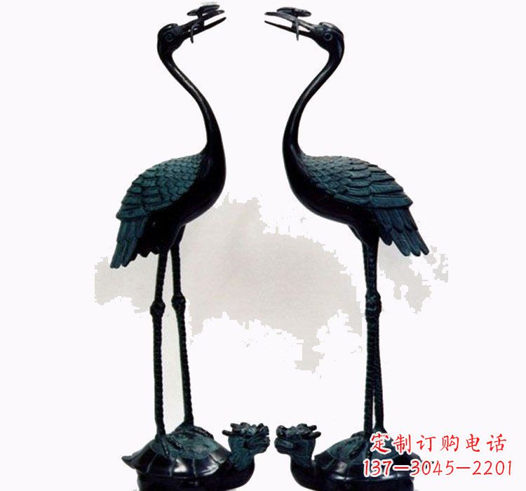 大同铜雕仙鹤和龙龟