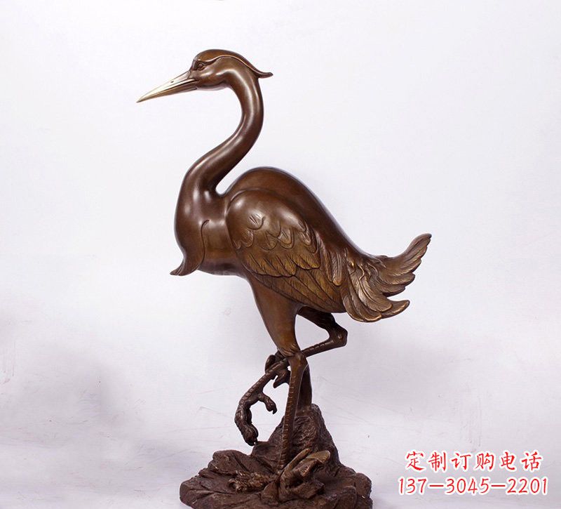 大同铜雕仙鹤动物雕塑