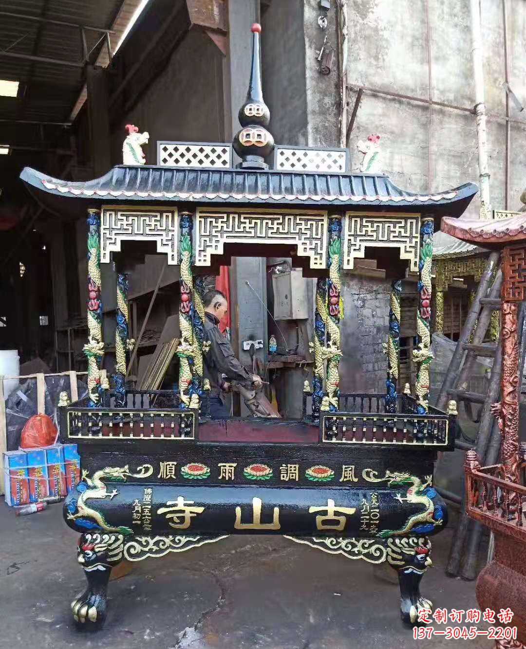 大同铜雕香炉寺庙景观雕塑