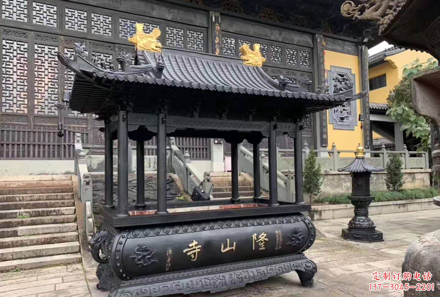 大同铜雕香炉寺庙景观户外摆件