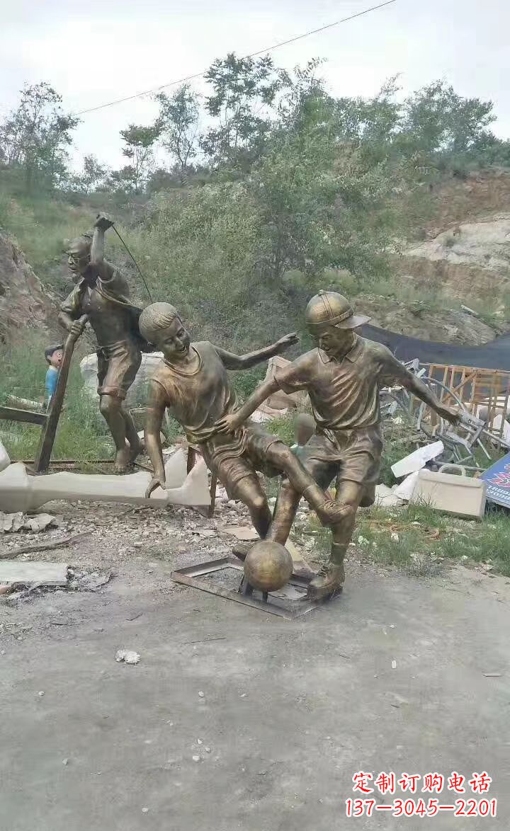 大同铜雕小孩童趣人物雕塑