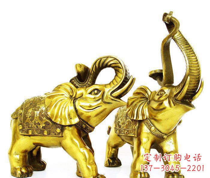 大同铜雕小象公园动物雕塑