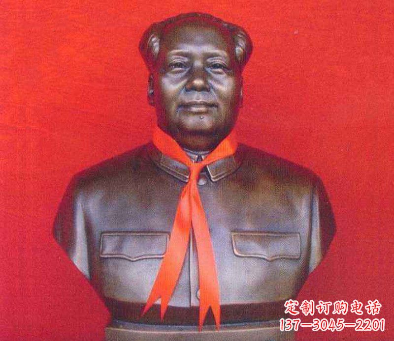 大同铜雕校园红领巾主席雕塑摆件