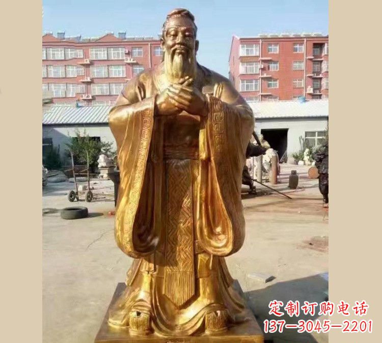 大同铜雕校园孔子