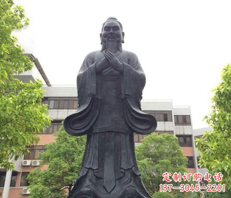 大同铜雕学校孔子圣人雕塑摆件