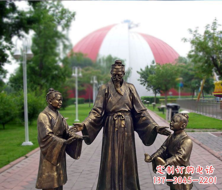 大同铜雕园林孔融让梨