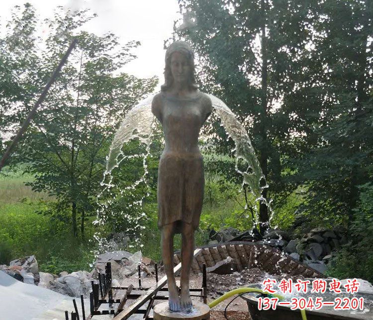 大同铜雕园林天使雕塑摆件