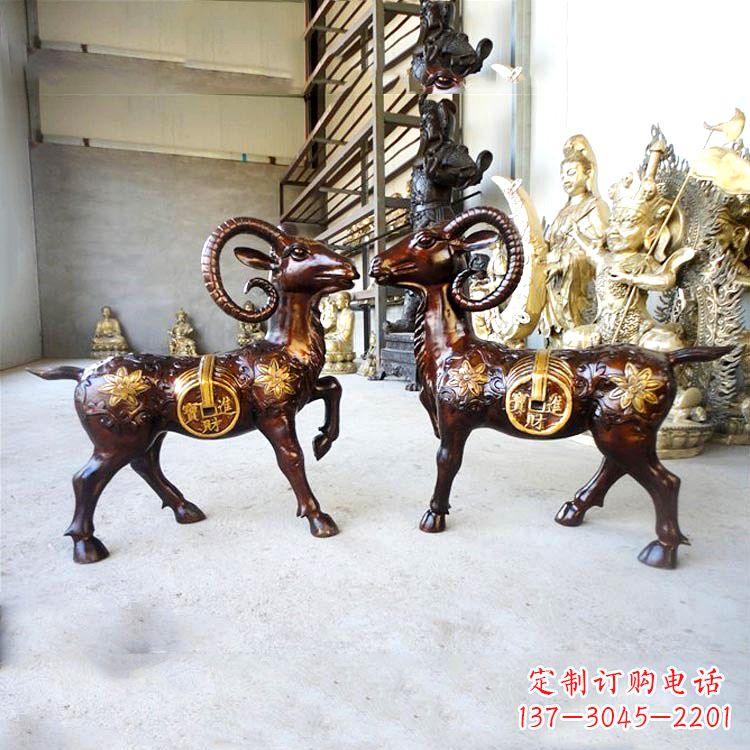 大同铜雕招财山羊