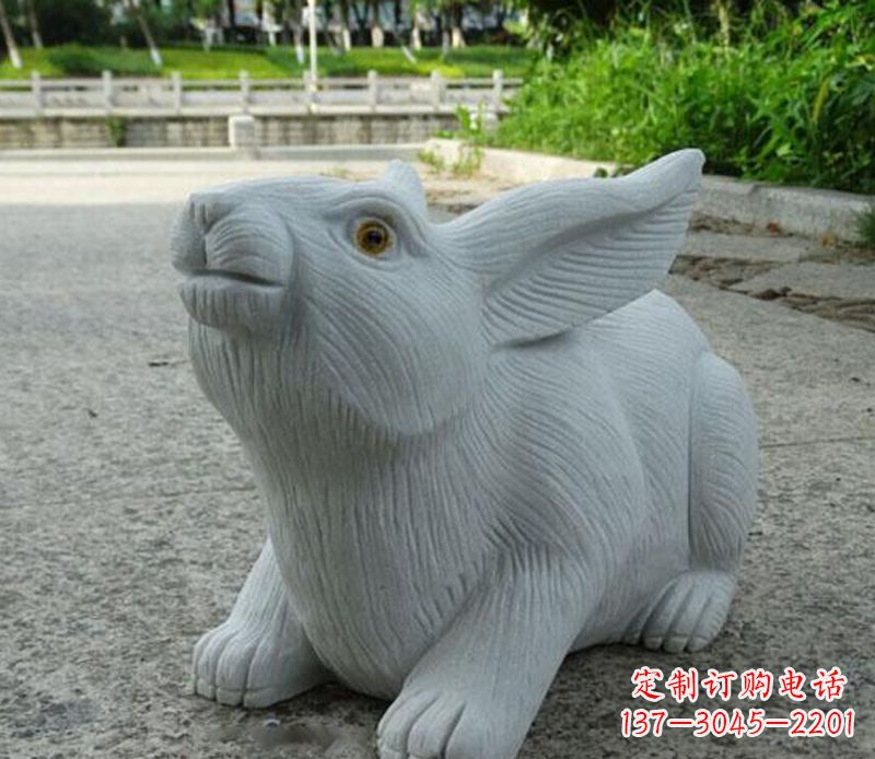 大同兔子石雕公园景观雕塑
