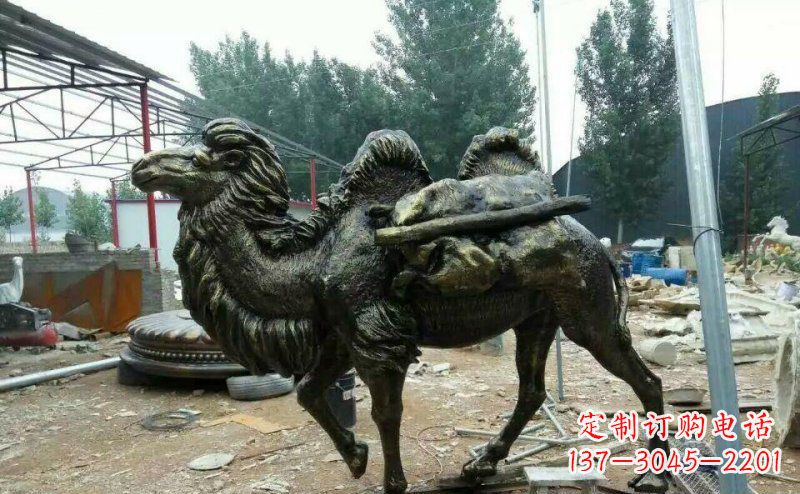 大同驮着东西的骆驼铜雕