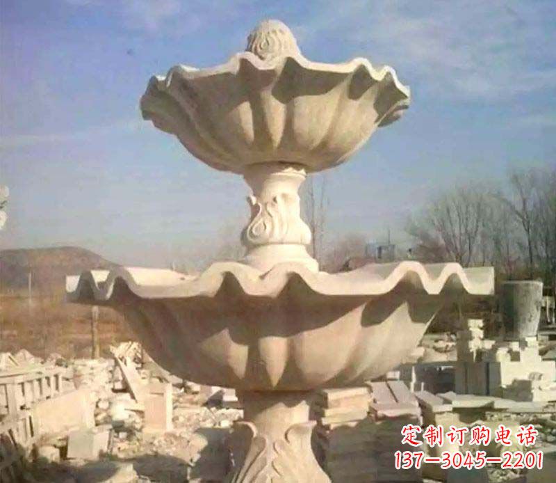 大同晚霞红大型喷泉石雕