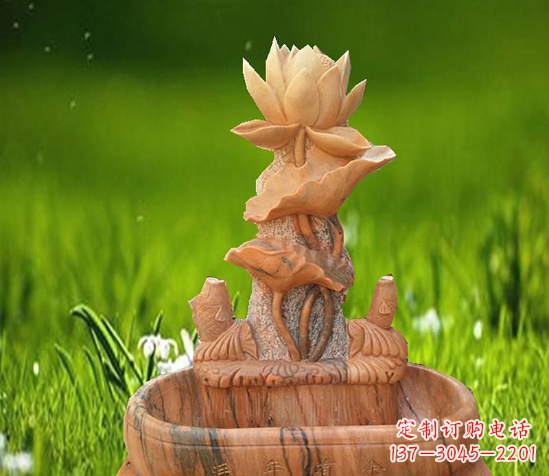 大同晚霞红景观荷花水池
