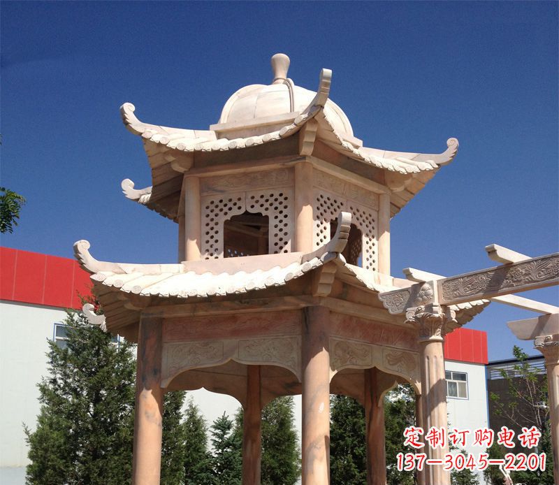 大同晚霞红景观凉亭雕塑