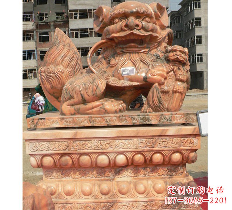 大同晚霞红南方石狮子