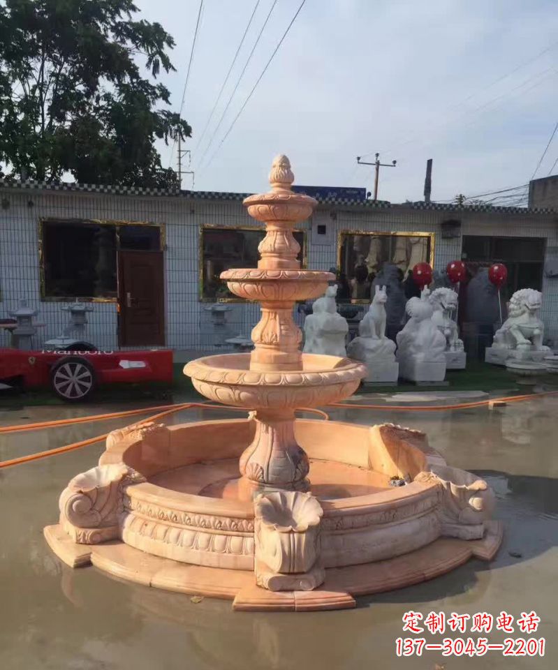大同晚霞红欧式流水喷泉