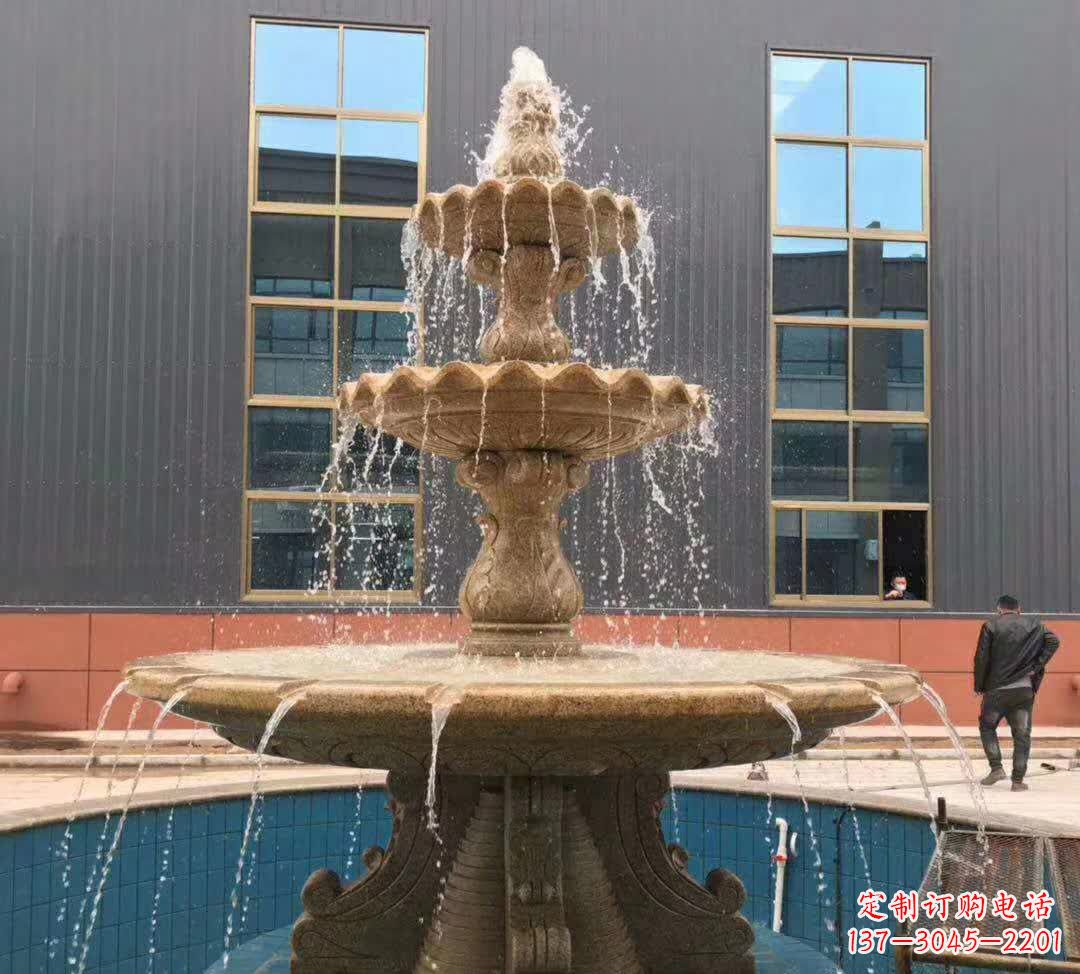 大同晚霞红三层音乐喷泉