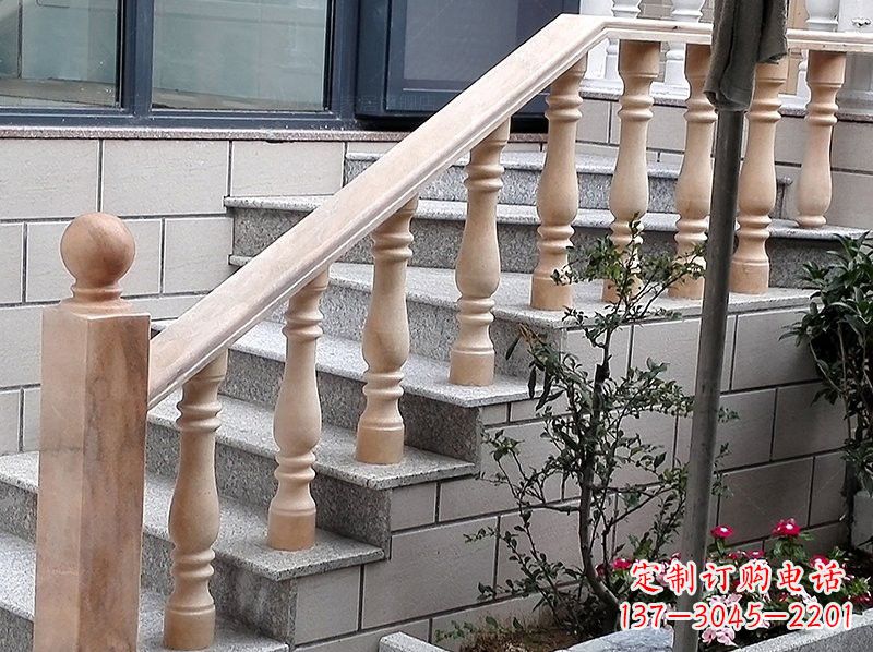 大同晚霞红小区栏杆石雕