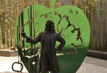大同牛顿公园铜雕，艺术品升华人物形象