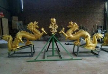 大同享受经典，领略古老传统，精美特色的双龙戏珠铜雕